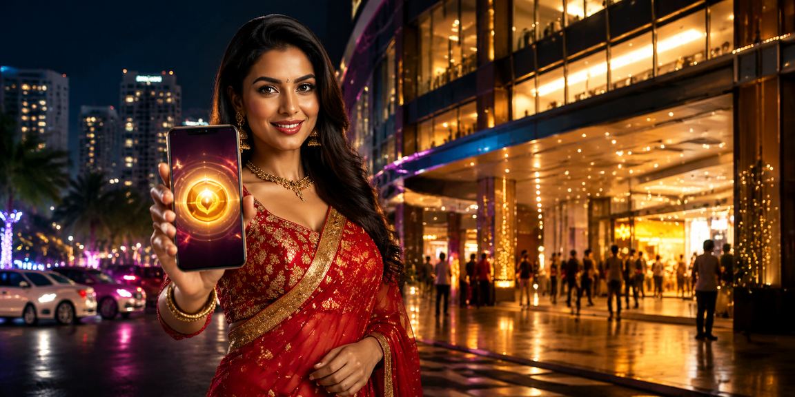 Indian woman playing rummy on mobile in Pune